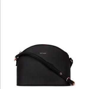 Matt & Nat LEONA Crossbody Bag in Black Rose Gold